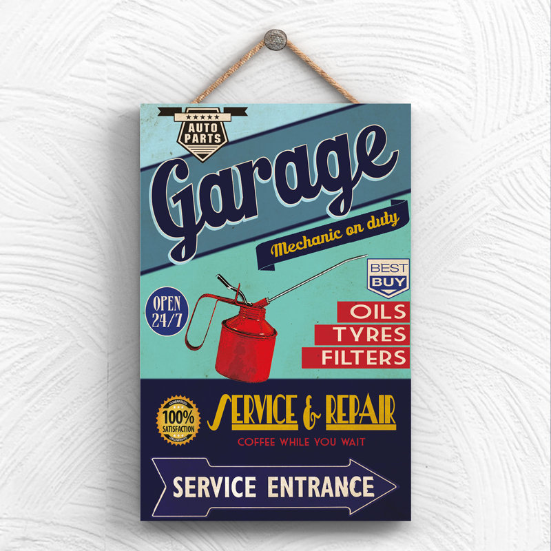 Garage Mechanic On Duty - Print on MDF