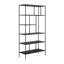 Bibliothèque étagère en acier à niveaux 5 niveaux H 72 po avec tablettes asymétriques-649503181-552664621