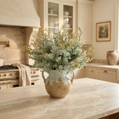 Eucalyptus Arranged in Decorative Ceramic Vase