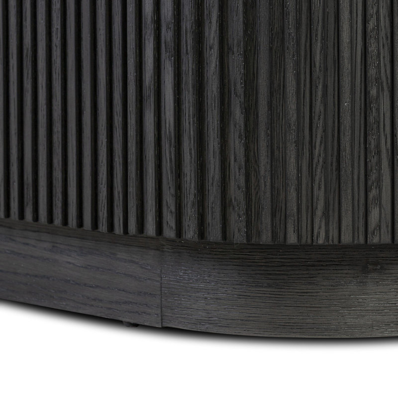 Delphi Media Console-Desert Oak, Black Oak