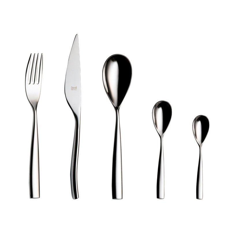 Ensemble de couverts Arte avec cuillères à moka - 30 pièces - Acier inoxydable