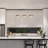 Essinger 3-Light Black & Gold Linear LED Pendant for Kitchen Island with Adjustable Wire 