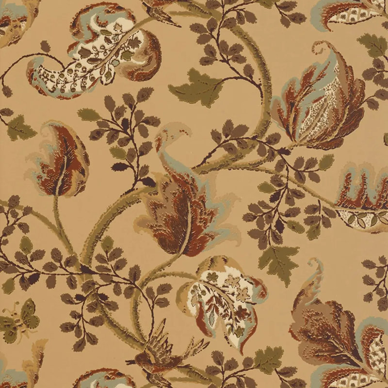Fox Hollow Wallpaper, Honey and Smoke