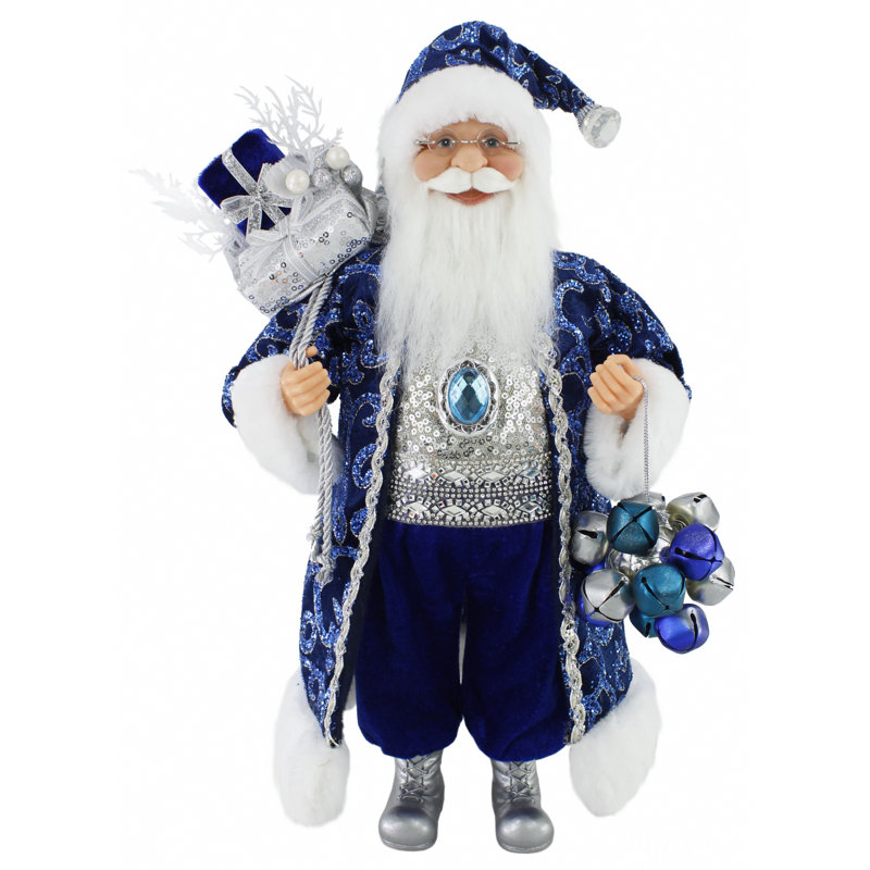 Père Noël bleu brillant 16 po