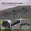 Parasol 13 x 7,2 pi DEL double face pour patio, parasol simple Market-2136160882