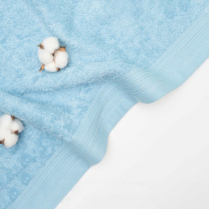 Graciela 12 Piece 100% Cotton Washcloth Set, Sky Blue