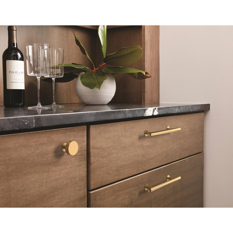 Poignée barre Radius, Bronze champagne, 5.0625"