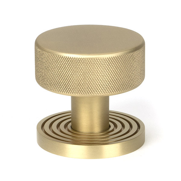Brompton Interior Mortise Knobset, Satin Brass