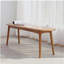 Banc de table en bois de chêne naturel pour salle à manger