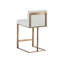 Tabouret de comptoir Dean, laiton antique, blanc Cantina-1190378571-1188019361-1188019360