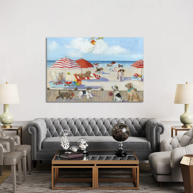 Beach Bark Park II by Sally Swatland - Wrapped Canvas Print, 152.5 cm H x 101.5 cm W