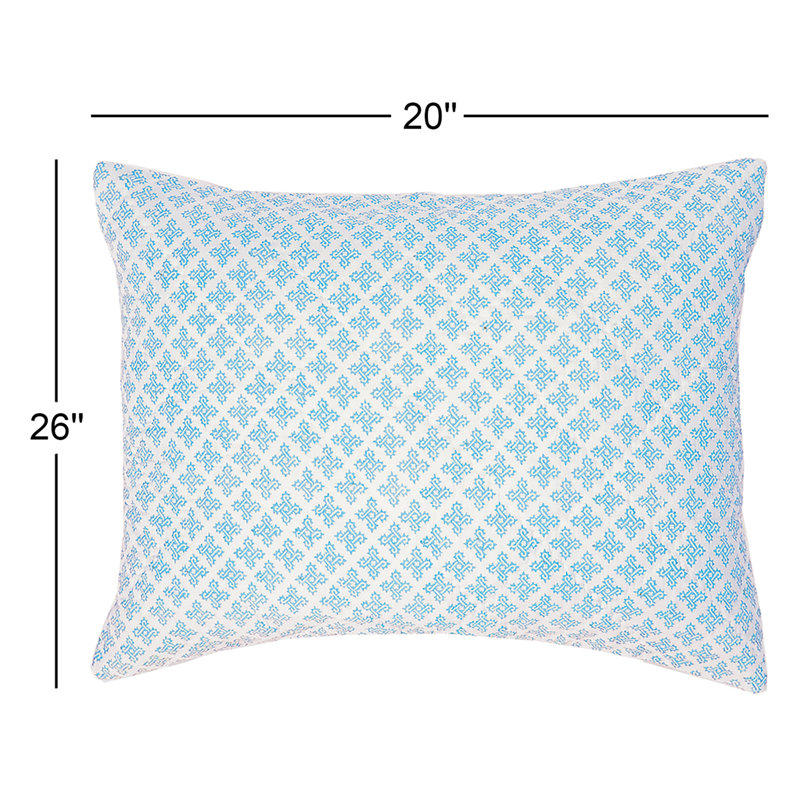 Johan 100% Cotton Envelope Sham, Standard/Twin, Santorini