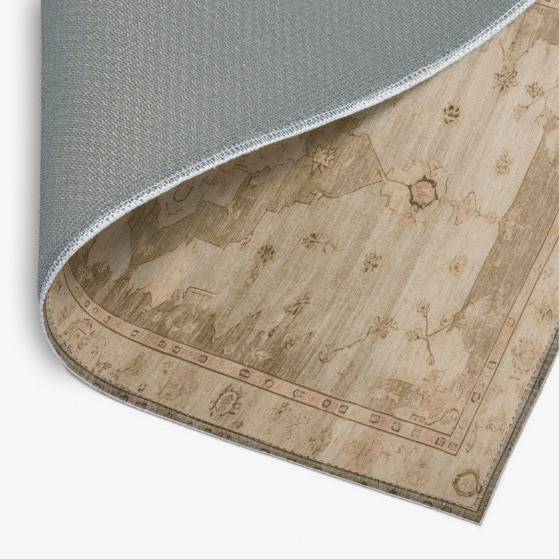 Tapis d'intérieur et d'extérieur surteint beige, Rectangulaire 2 pi x 3 pi