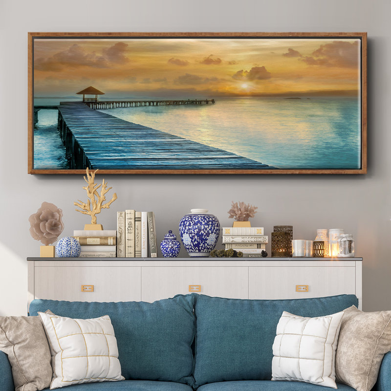 «Island Time», toile encadrée, H 12 po x l 30 po