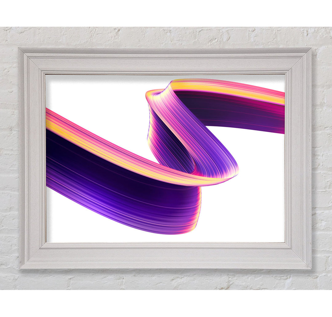 Gerahmtes Leinwandbild Purple Ribbon Swirl