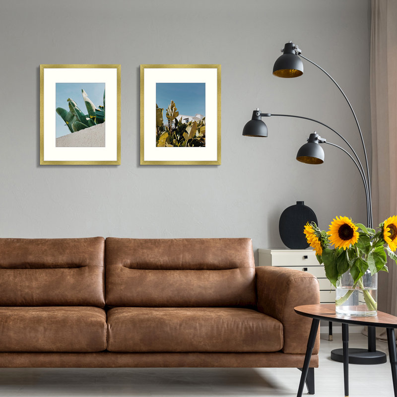 Cadre pour photo simple en bois mat - Basics by Wayfair ™, Doré, 16 po x 20 po emmêlé à 11 po x 14 po