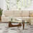 51" Triangle Glass Top Coffee Table With Solid Oak Base, Modern Minimalist Design For Living Room, Scratch-resistant Tempered Glass