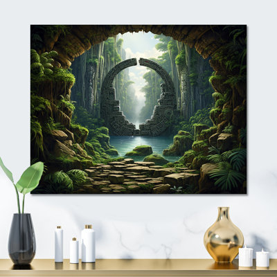 Art mural en métal «Green Jungle Tribal» - surréalisme