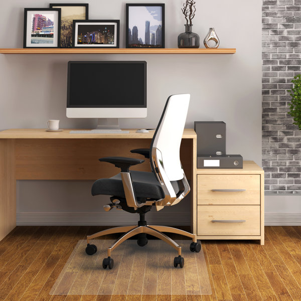Direct Wicker Premium Clear Rectangle 47 in. x 29 in. PVC Carpet Heavy Duty Office Chair Mat