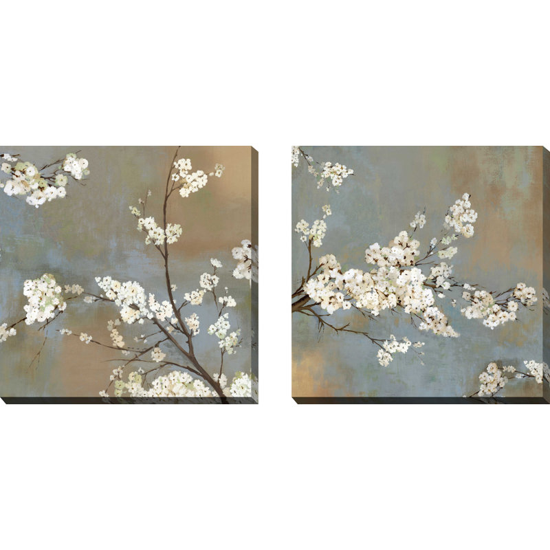 Ode to Spring I - ensemble de 2 reproductions, H 36 po x l 72 po x P 1,5 po, Toile tendue