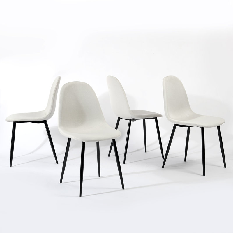 Upholstered Dining Chair, White