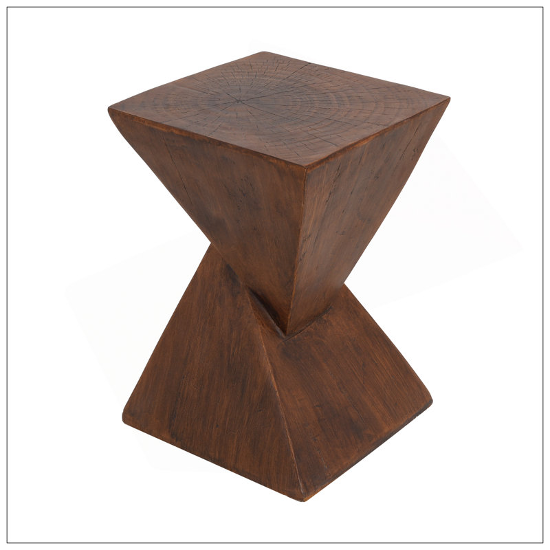 TABLE D'APPOINT GEOMETRIC MGO, COULEUR BRUN FONCÉ, Marron foncé