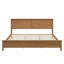 Lit plateforme moderne en bois massif avec tête de lit, lattes de bois robustes, aucun sommier requis, assemblage facile, espresso-114764017-114764016