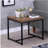 Weathered oak and black rectangular side table