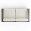 Causeuse, finition noire avec coussin beige