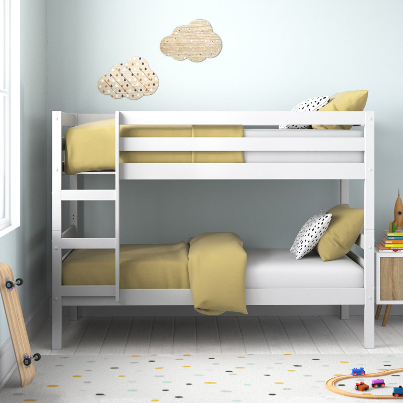 Scoggins Single (3') Bunk Bed, Surf White, No Mattress