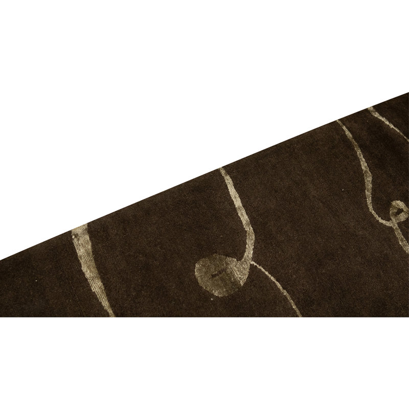 Handmade Silk and Wool Area Rug