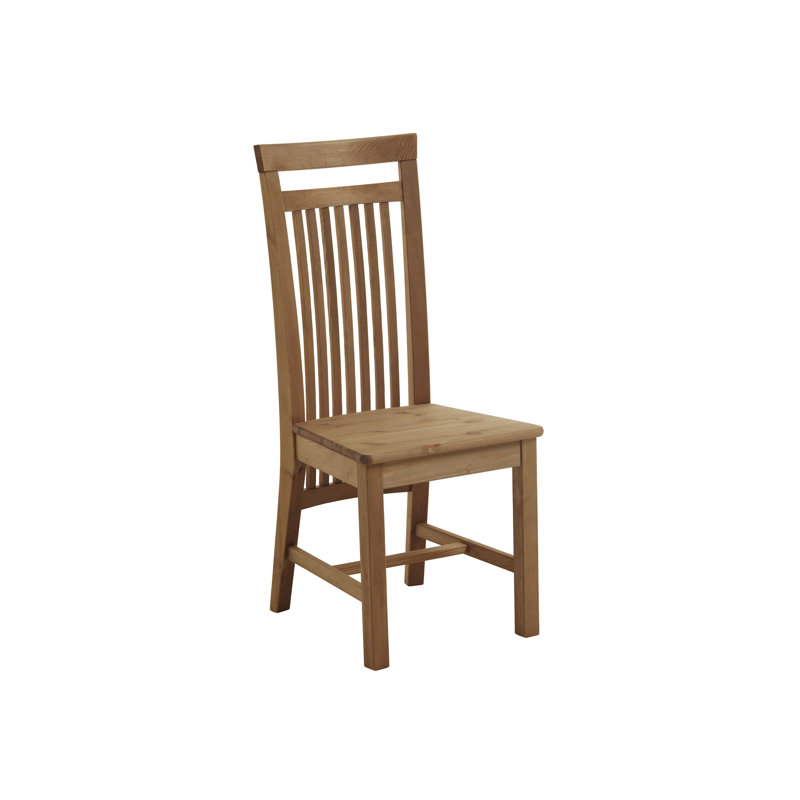 Boston 46.5cm H Solid Wood Side Chair, Stained and oiled brown/Brown