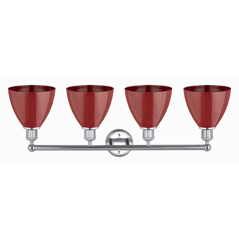 Amylee 4 - Light Dimmable Vanity Light, Polished Chrome, Red