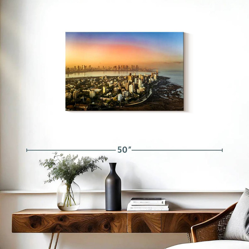 Vue aérienne de Ravi Mumbai City, H 20 po x l 30 po