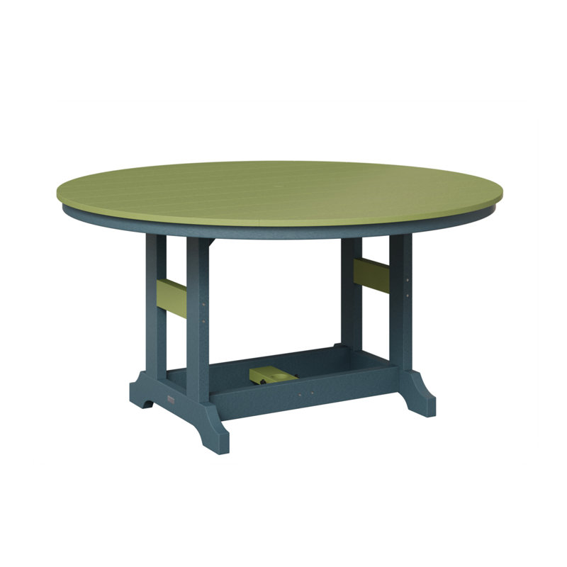 Table de bar ronde Berlin Classic, Vert kiwi, Ardoise