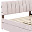 Teddy Fleece Upholstered Platform Bed With Trundle-642140906-642140919