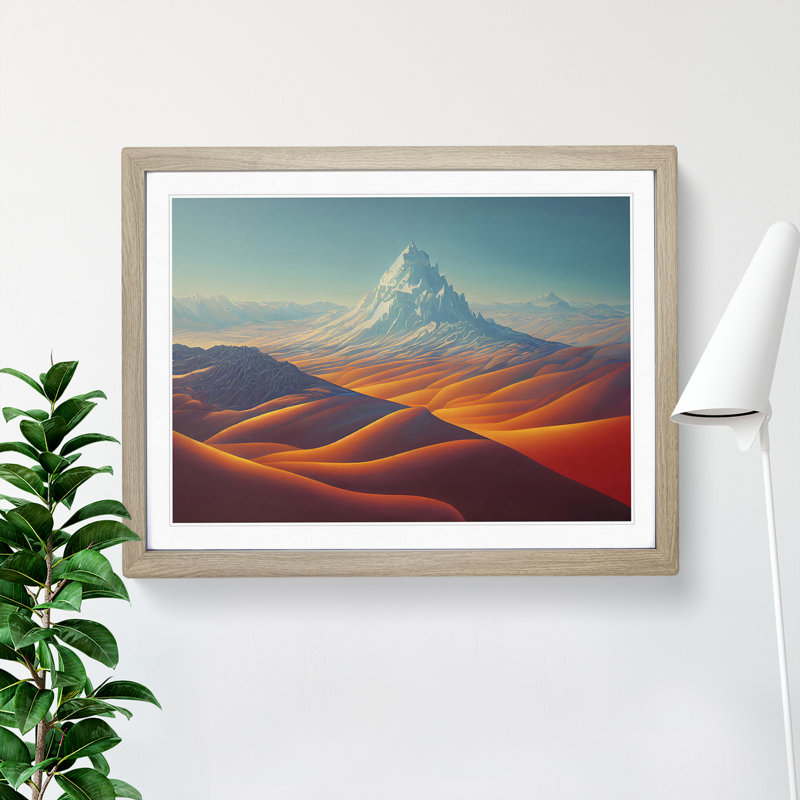 Miraculous Mountain Landscape - Framed Print, 25cm H x 34cm W, Oak Framed