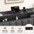 Aarah Bed Frame with Multifunctional Storage Headboard & LED Light, Upholstered Bed Frame with Charging Station-790150078