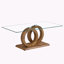 Jefry Rectangular Glass Top Dining Table