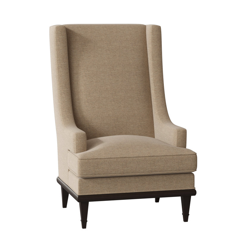 Dublin Wingback Chair, Elise Flax, American Walnut