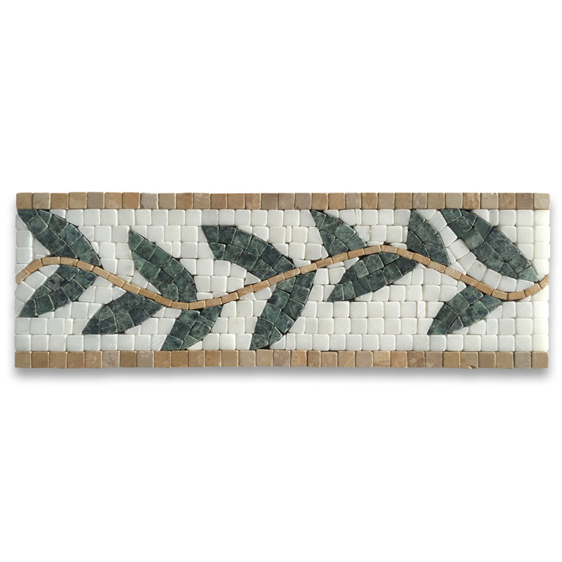 Carreau de mosaïque en marbre 4 po x 12 po