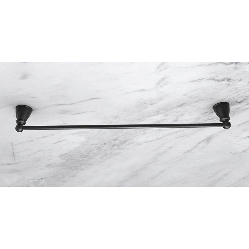 Barre à serviettes murale 24 po, Noir mat