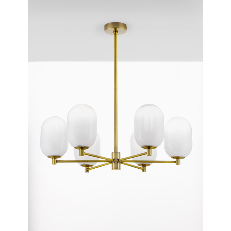 BALOR 6 - Light BRASS GOLD Pendant