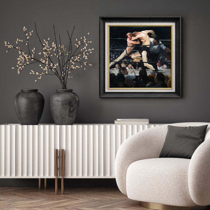 Intense lourde, bataille d'anneaux lourds, images rétro d'athlétisme, impression sur toile encadrée