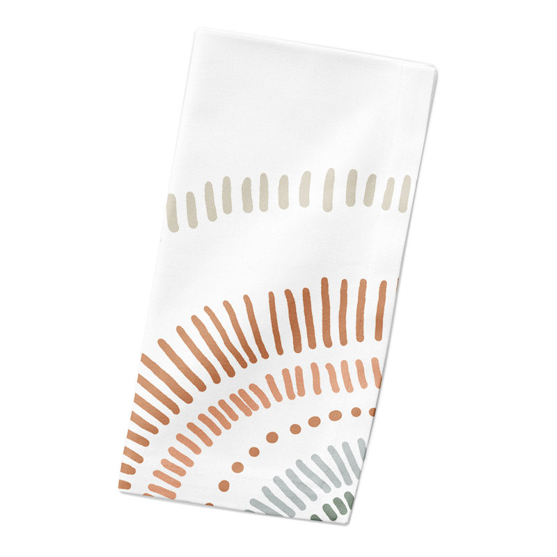Fika Dashed Earthtones 10" Napkin