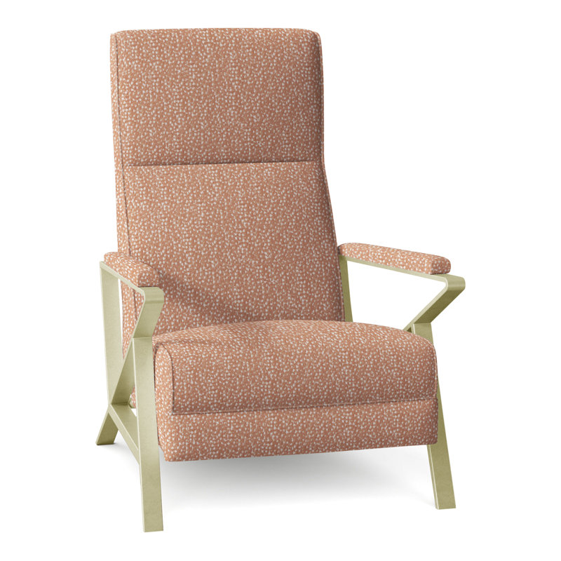 Infinity 28.25" Wide Manual Standard Recliner, Brushed Brass, Perigold Scardino Adobe