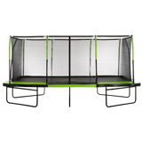 Machrus Upper Bounce - Mega 10' X 17' Gymnastics Style, Rectangular Trampoline - Green/Black