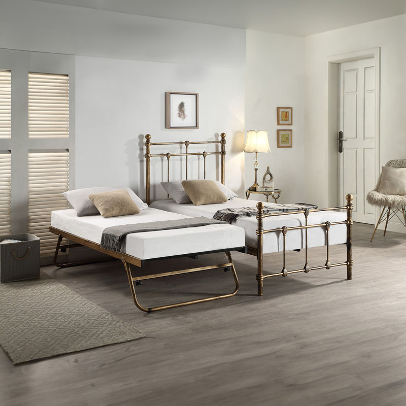 BAYFORD UK Single - DE 90 X 190 Cm Metal Bed, Brass
