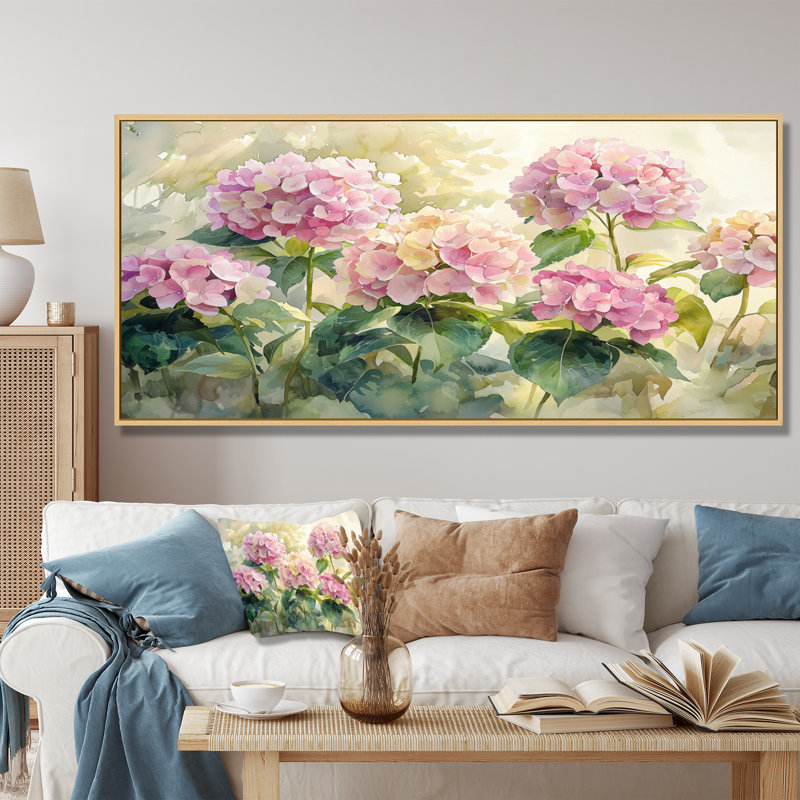 Jadarrion - Floral Wall Art, H 28 po x l 60 po, Impression encadrée flottante, Noir, noir, noir, noir