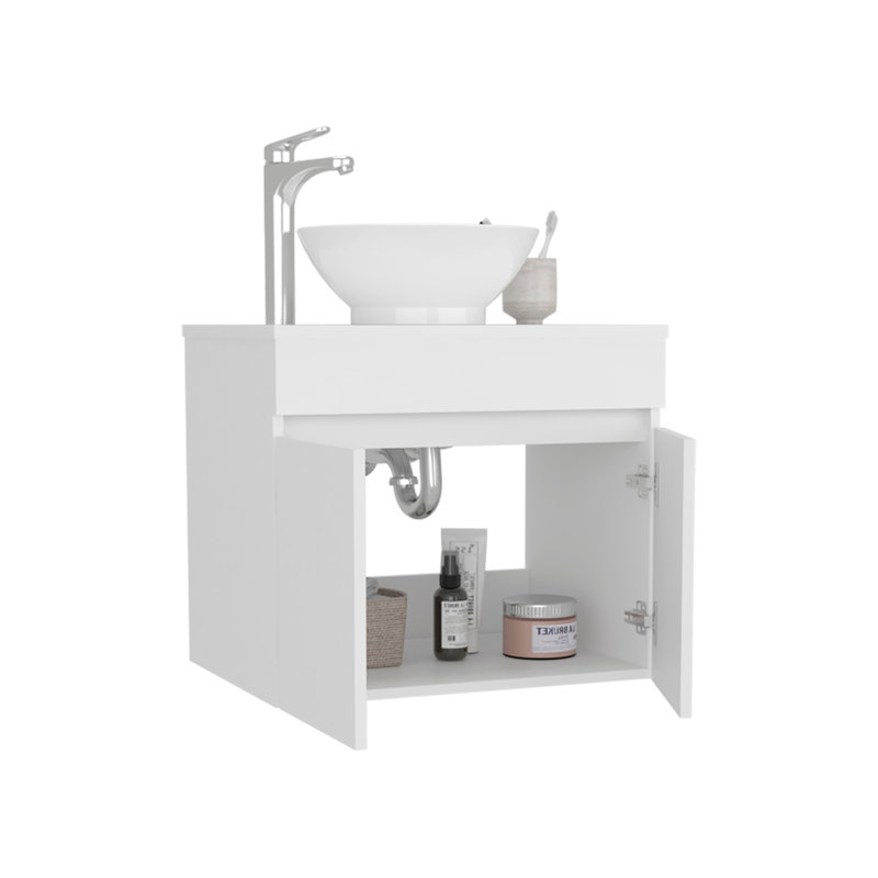 Meuble-lavabo vasque Manchester, tablette ouverte (PAS DE ROBINET INCLUS)